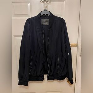 trf_outerwear women’s black zip up bomber jacket M L122-31